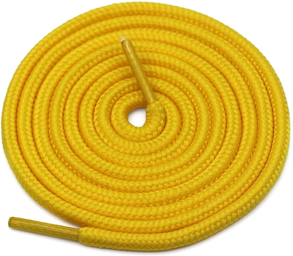 GRAH SANGRAH® (2 Pair) Shoelaces for Thick Round Climbing, Hiking, Boot, Running , Sport Shoes Laces  - 120 CM, Yellow